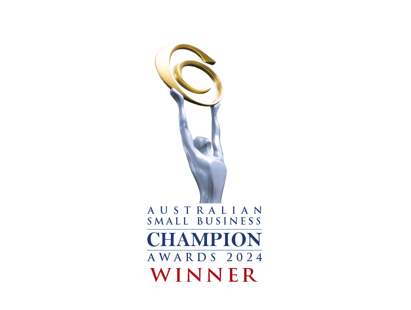Australian Small Business Champion Awards 2024 Winner Trophy.