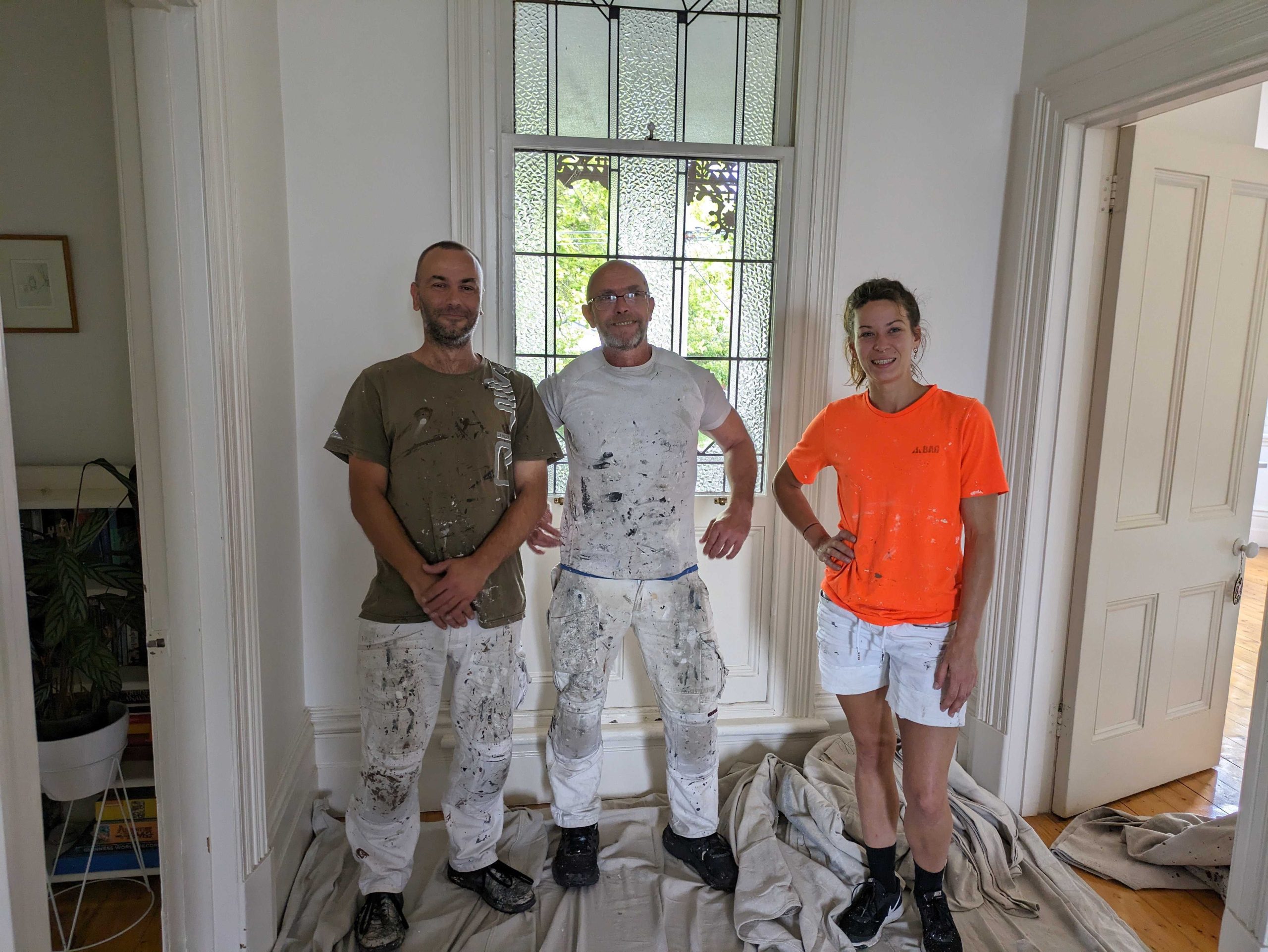Newline Painting Team in Action at a Residential Job Site