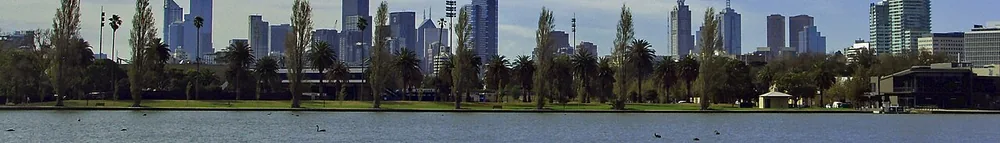 Albert Park Lake looking towards the city