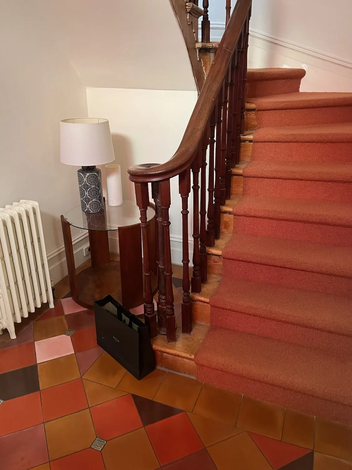 Staircase before repainting, Bank Street, South Melbourne
