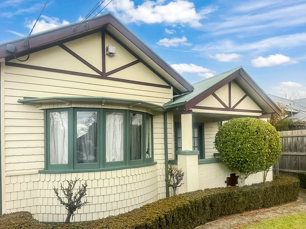 Weatherboard bungalow exterior repainted, Southerhay Street, Reservoir