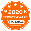 2020 Service Award badge from Word of Mouth Australia.